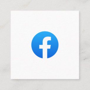 Business Facebook Minimal White / Social Media Quadratische Visitenkarte