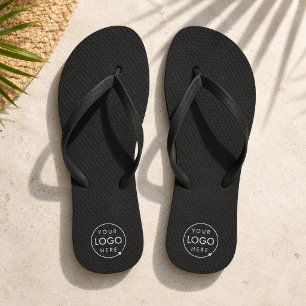 Business-Flip-Flops Logo Schwarze Pool-Strand-Sc Flip Flops