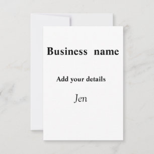 Business fügen Sie Ihren Namen Text editable invit Dankeskarte