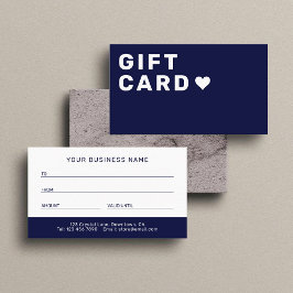 Business Gift Card | Elegant Navy Blue Telefonnummerkarte