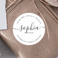 Business Girly Calligraphy White