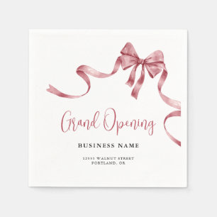 Business Grand Opening Modern Ribbon Serviette