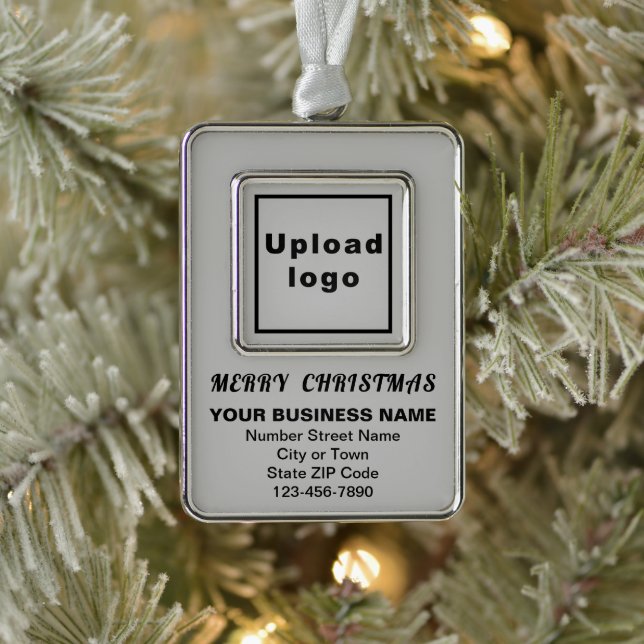 Business Gray Portrait Rectangle Gerahmt Rahmen-Ornament Silber (Baum)