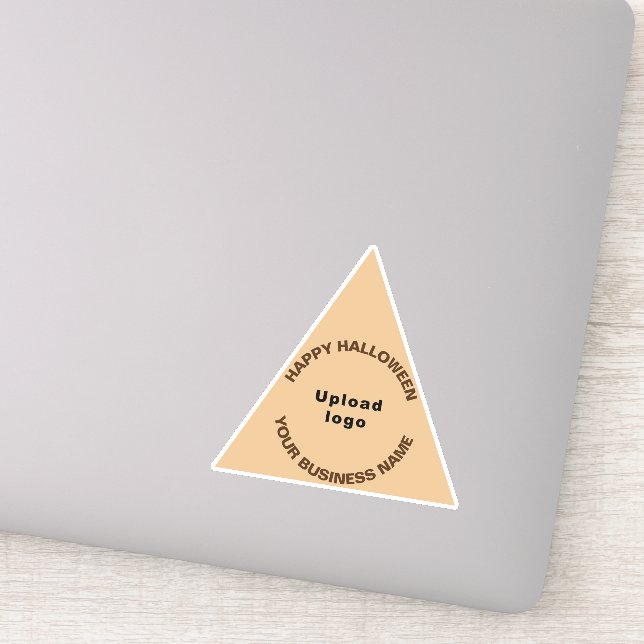 Business Halloween Light Brown Triangle Vinyl Aufkleber (Detail)