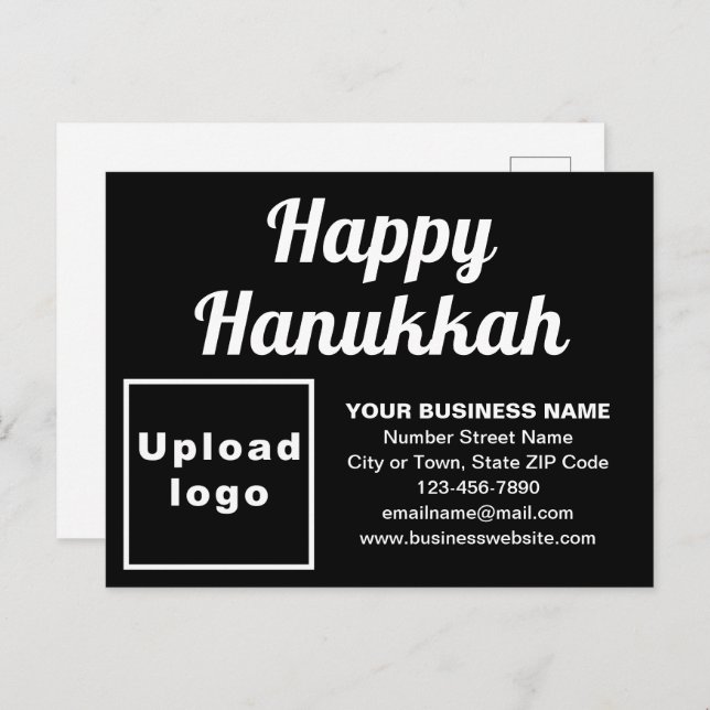 Business Hanukkah Black Holiday Postkarte (Vorne/Hinten)