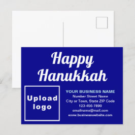 Business Hanukkah Blue Holiday Postkarte