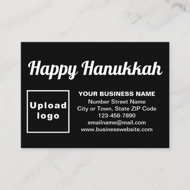 Business Hanukkah Gruß auf Black Enclosure Card Begleitkarte (Vorderseite)
