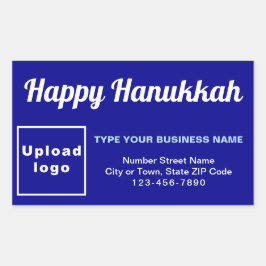 Business Hanukkah Gruß auf blau Rechteckiger Aufkleber