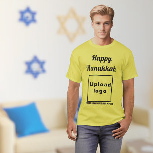 Business Hanukkah Gruß auf Gelben T - Shirt