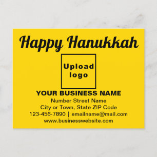 Business Hanukkah Gruß auf gelber Postkarte