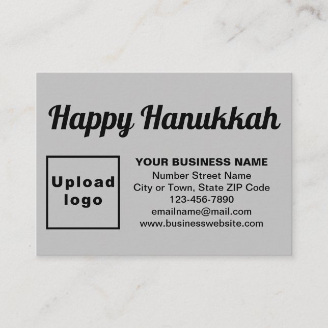 Business Hanukkah Gruß auf Gray Enclosure Card Begleitkarte (Vorderseite)