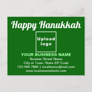 Business Hanukkah Gruß auf grüne Postkarte