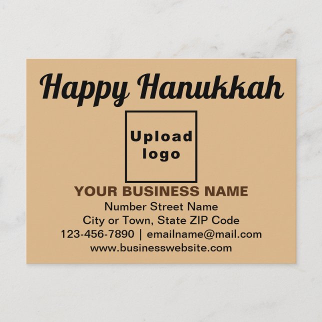 Business Hanukkah Gruß auf hellbraune Postkarte (Vorderseite)