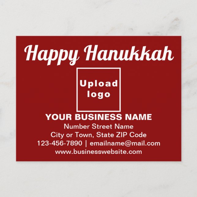 Business Hanukkah Gruß auf roter Postkarte (Vorderseite)