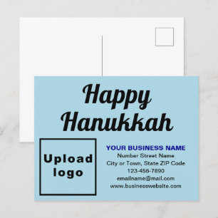 Business Hanukkah Light Blue Holiday Postkarte