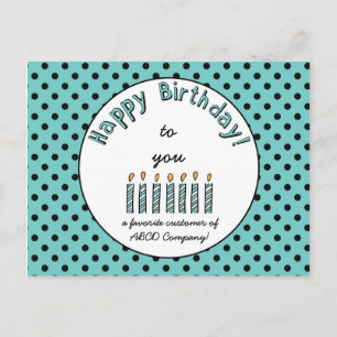 Business Happy Birthday Coupon Postkarte