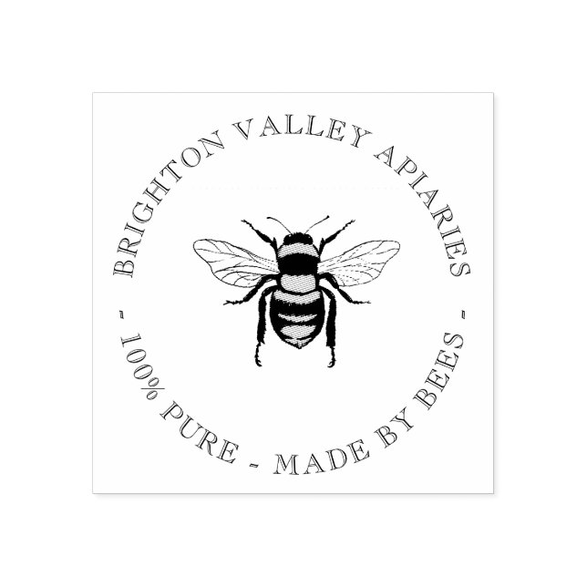 Business Honey Bee Personalized Gummistempel (Prägung)