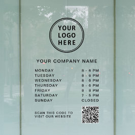 Business Hours Logo Create Your QR Code Fensteraufkleber