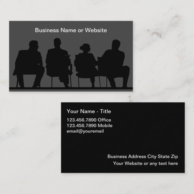 Business Human Resources Anstellung Business Cards Visitenkarte (Vorne/Hinten)