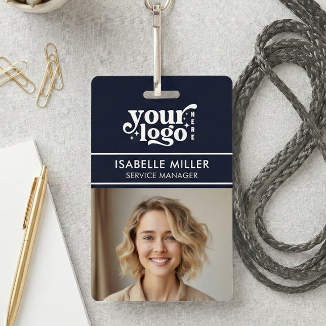 Business ID Card QR Modern Large Photo Employee Ausweis (Business ID Card QR Modern Large Photo Employee Badge)