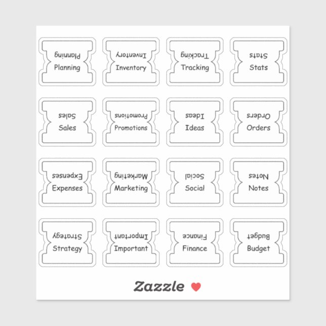 Business Index Tabs Binder Dividers Functional Aufkleber (Blatt)