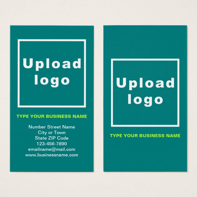 Business Information Aquamarin Portrait Rectangle  (Vorne & Hinten)