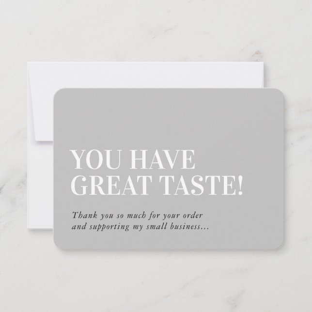 BUSINESS INSERT modern danke Ihnen nuetral grau (Vorderseite)