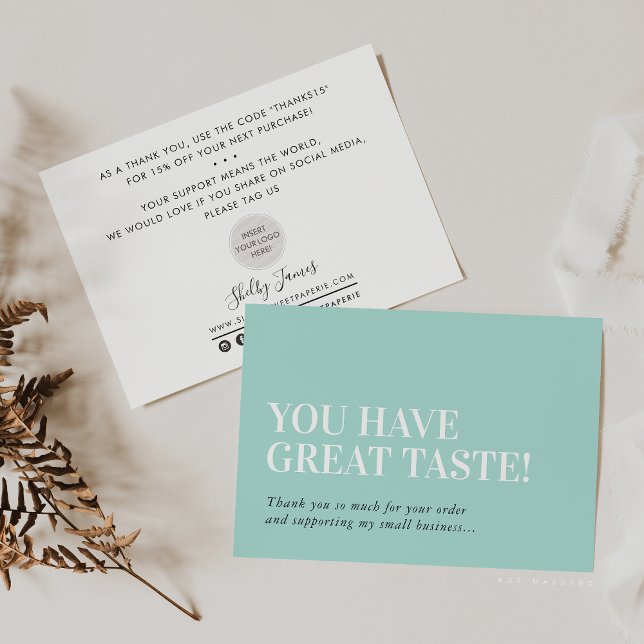 BUSINESS INSERT modern danke Ihnen pastellgrün (Von Creator hochgeladen)