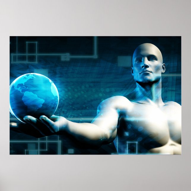 Business Intelligence mit Abstrakten Daten Poster (Vorne)