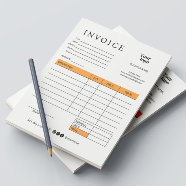 Business Invoice Sales Empfang Social Media Icons Notizblock (Business Invoice Sales Receipt Social Media Icons Notepad)