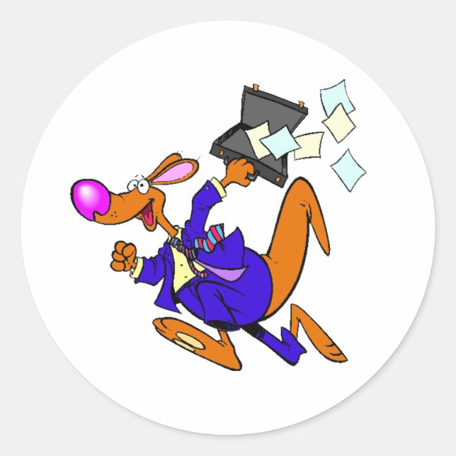 Business Kangaroo Sticker (Vorderseite)