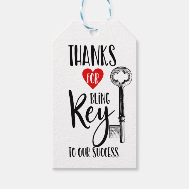Business Key to Success Herzaufwertungs-Client Geschenkanhänger (Vorderseite)
