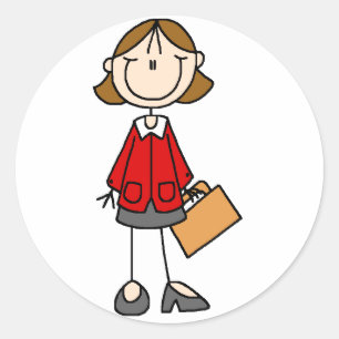 Business Lady Doodle Stickers