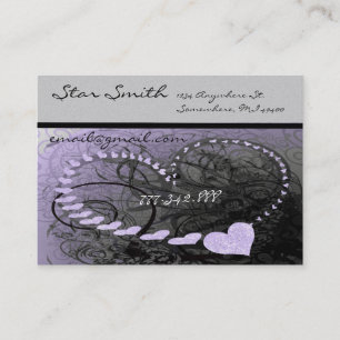 Business-Lavendel-Visitenkarte für Wirbles Herz Visitenkarte