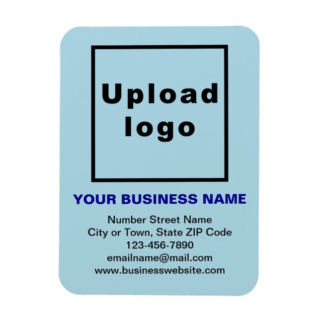 Business Light Blue Flexible Foto Magnet (Vertikal)