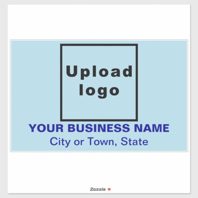 Business Light Blue Large Rectangle Vinyl Sticker (Blatt)