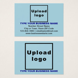 Business Light Blue Rectangle Visitenkarte