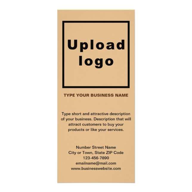 Business Light Brown Rack Card Werbekarte (Vorne)