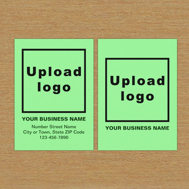 Business Light Green Encryption Card Begleitkarte (Build brand name awareness. Your business brand on light green enclosure card.)