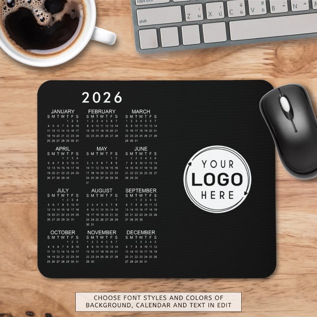 Business-Logo 2026 Kalender - Benutzerdefinierte F Mousepad (Von Creator hochgeladen)