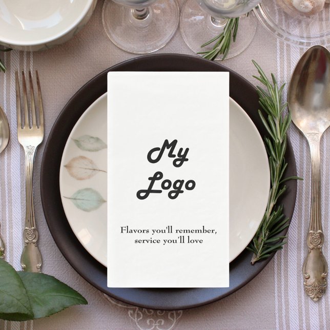 Business logo brand color slogan quote serviette (Von Creator hochgeladen)