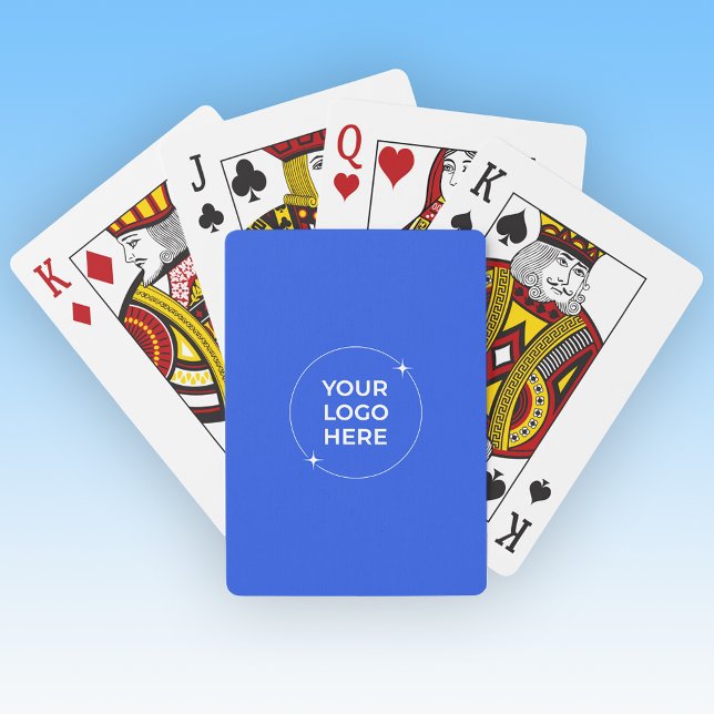 Business Logo Branding Royal Blue Spielkarten (Von Creator hochgeladen)