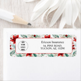 Business Logo Christmas Greenery Return Address