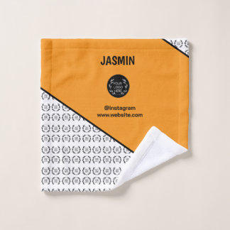 Business Logo Color Block Pattern Name Title Waschlappen
