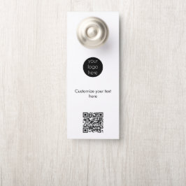 Business Logo Company Hotel Resort QR Code Text Türanhänger