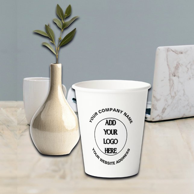 Business Logo Custom  Pappbecher (Von Creator hochgeladen)