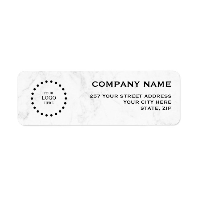 Business Logo Custom Return Address Label (Vorne)