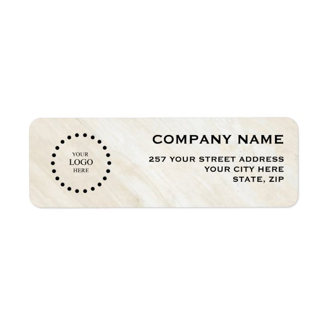 Business Logo Custom Return Address Label (Vorne)
