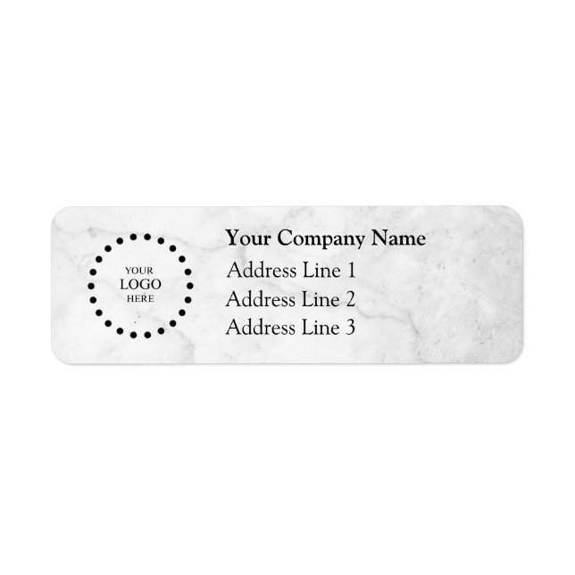 Business Logo Custom Return Address Label (Vorne)