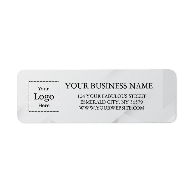 Business Logo Custom Return Address Label (Vorne)